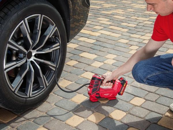 Компрессор WORTEX CTI 1811 в кор. ALL1 XLT SOLO 18 В, 11 бар, 12 л/мин(160 PSI / 1100 кПа, цифровой манометр, 600 мм шланг, подсветка)