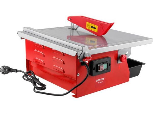 Плиткорез электрический WORTEX TC 1880 C в кор. 600 Вт, 180 мм, 2800 об. мин., глубина до 34 мм(стол 385x380 мм, водная система охлаждения)
