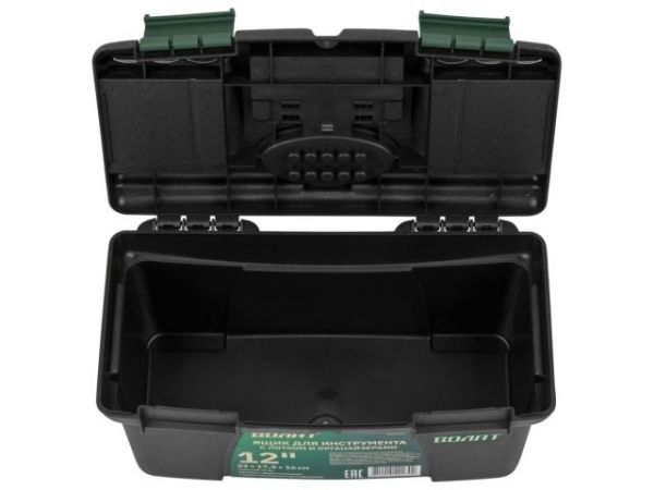 Ящик для инструмента пластмасс. 32х17,5х16 см (12') с лотком и органайз.20235 ВОЛАТ