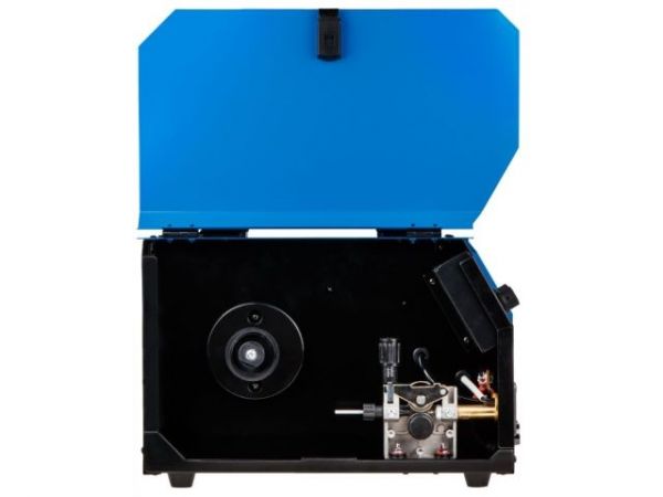 Полуавтомат сварочный Solaris MULTIMIG-221(230В; MIG/SPOT/FLUX/MMA/TIG; евроразъем; горелка 3 м; смена полярности; 2T/4T, рег.индуктивн.)