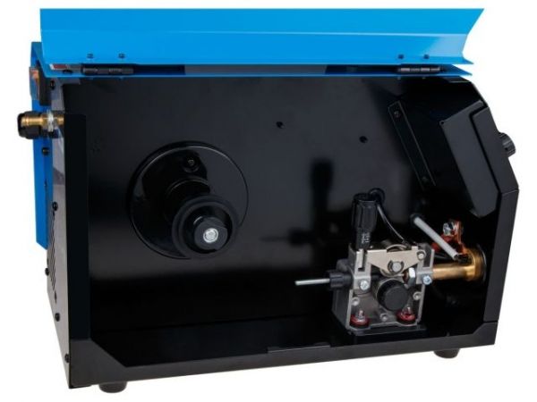 Полуавтомат сварочный Solaris MULTIMIG-221(230В; MIG/SPOT/FLUX/MMA/TIG; евроразъем; горелка 3 м; смена полярности; 2T/4T, рег.индуктивн.)