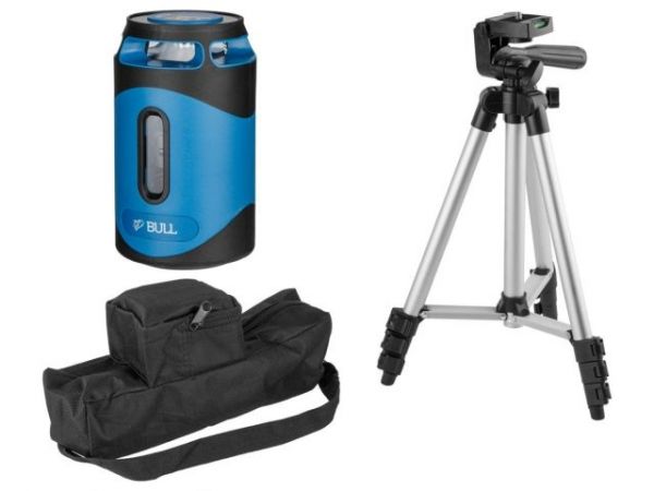 Нивелир лазерный BULL LL 2302 со штативом в кор. 360°х130°, до 30 м, +/- 0.3 мм/м, зеленый(резьба 1/4', штатив 1 м в комплекте)