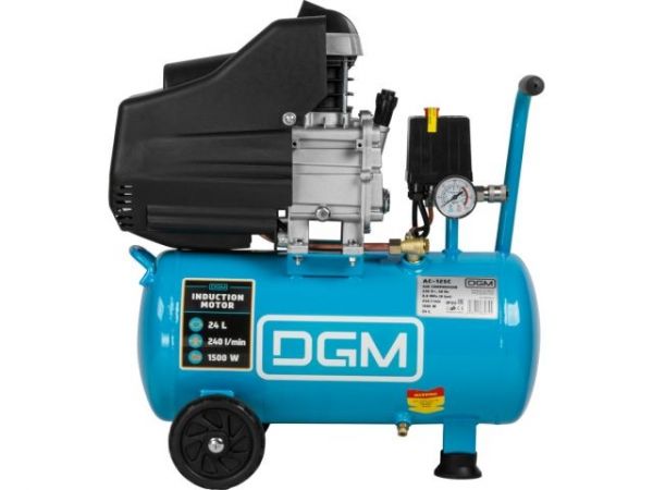 Компрессор DGM AC-125C коаксиальный(240 л/мин, 8 атм, коаксиальный, масляный, ресив. 24 л, 230 В, 1.5 кВт)