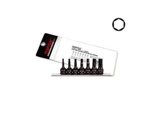 Набор бит шестигр. под головку 3/8' ударных 4-12 мм 7пр. на подвесе TOPTUL