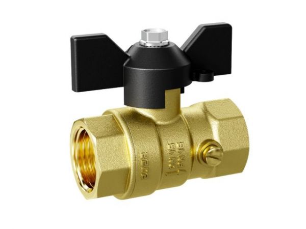 Кран шаровый для манометра 1/2' вн.-вн. бабочка 2М, LD