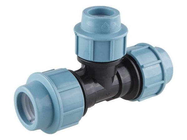 Тройник ПЭ ред. 32 х 25 х 32, AV Engineering(Полипропилен, макс.  16 бар, макс.  40 °С)