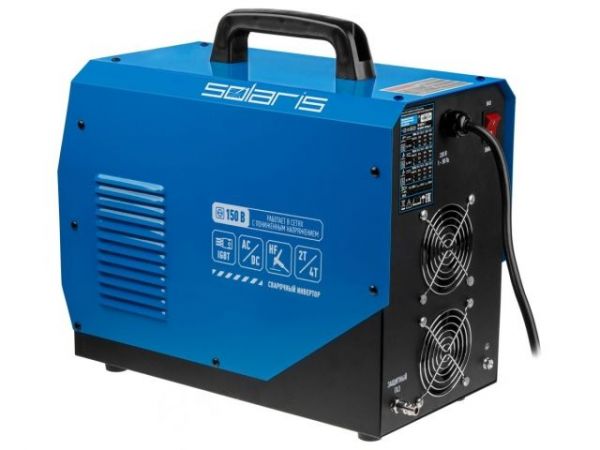 Инверторный аппарат аргонодуговой сварки SOLARIS TIG-220 AC/DC(AC/DC TIG; HF; MMA; 200 A; 150 В-240 В)