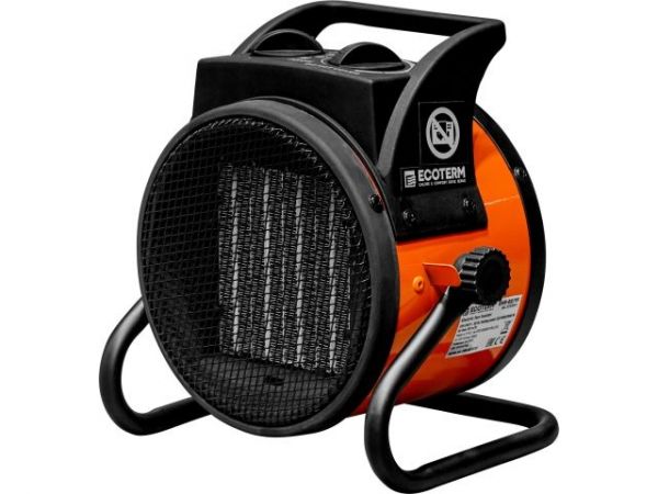 Нагреватель воздуха электр. Ecoterm EHR-02/1F(пушка, 2 кВт, 220 В, термостат,  керамика PTC)