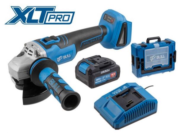 Углошлифмашина BULL CSG 1812 R Xcase, XLTpro, БЕСЩЕТ, 125 мм, рег. об., 8000 об/мин, 1х4 А*ч(рег. об.)