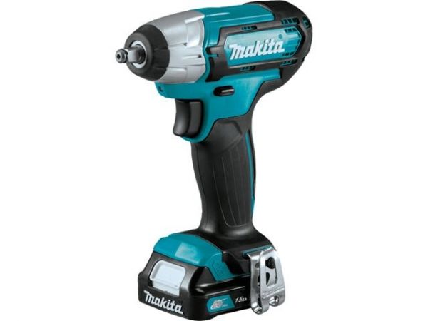 Ударный гайковерт MAKITA TW 140 DWAE в чем. (10.8 В, 2 акк., 2.0 А/ч Li-Ion, посадочн. квадрат 3/8 ', 140 Нм, вес 1.1 кг)