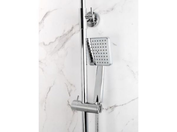 Душевая термостатическая система (Lt), серия THS хром, AV Engineering(Излива нет, тропически душ, лейка и шланг в комплекте)