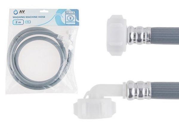 Шланг заливной для стиральной машины 2,0 м, ПВХ, AV Engineering(Макс  10 бар, макс.  25 °С)