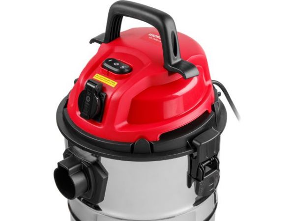 Пылесос строительный WORTEX VC 2515-1 WS 1400 Вт, 25 л, провод 4 м, шланг 3 м(c доп. розеткой, 35 мм диаметр шланга)