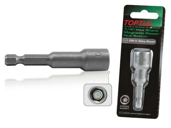 Насадка шестигранная магнитная  8х65мм блистер TOPTUL(В блистере)