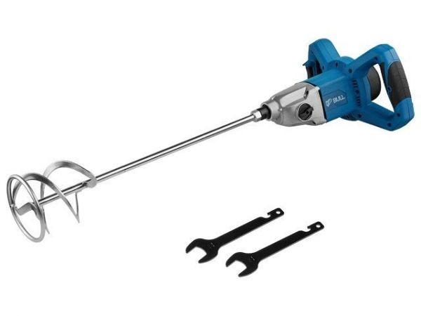 Миксер строительный BULL BM 1416 1600 Вт, 2 скор., M14, рег. об. + насадка(1600 Вт, 2 скор., зажим резьба M14, насадка для смешивания 140 мм,)