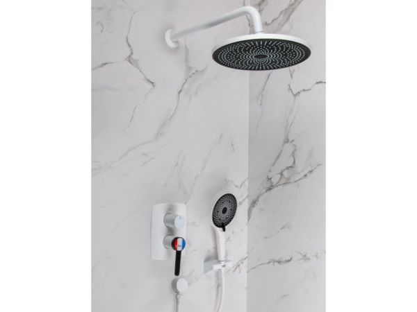 Душевая система (Lt) D35, серия Rose белый + черный, a-five(Встраиваемый, Излива нет, 1000 - 1200 мм.)