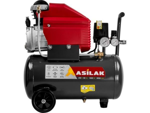 Компрессор ASILAK SLA-324 коаксиальный(235 л/мин, 8 атм, коаксиальный, масляный, ресив. 25 л, 230 В, 1,5 кВт)