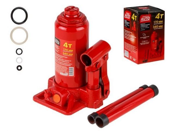 Домкрат гидравлический 4т бутылочный 170-340мм STARTUL AUTO (ST8018-04)(h min 170мм, h max 340мм)