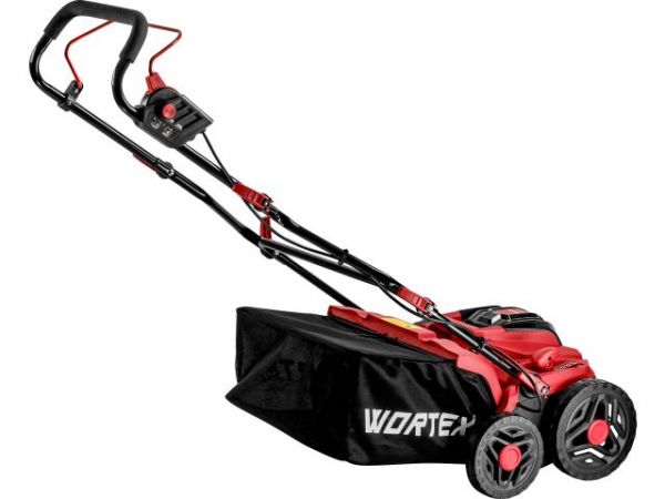 Аэратор-скарификатор WORTEX CAE 3736 ALL1 XLT SET БЕСЩЁТ.ДВИГ., 18В+18В, шир. 37 см(2 4Ач акб, зу, вал для аэрации, вал для скарификации, 5 рег.высоты, 45 л травосборник)