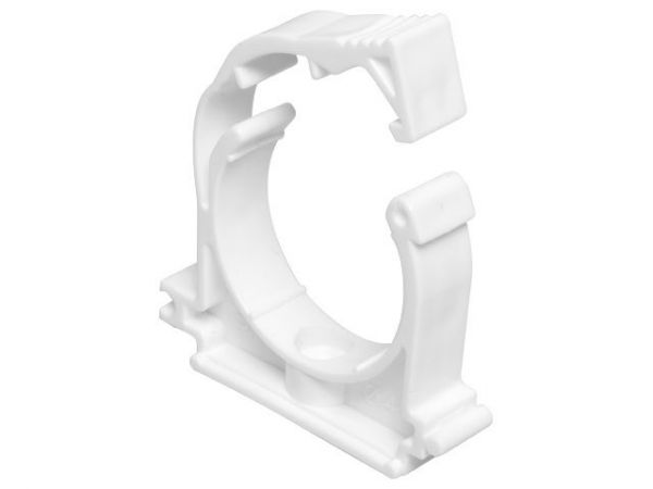 Клипса (опора) ПП c фиксатором 25мм, бел. РТП