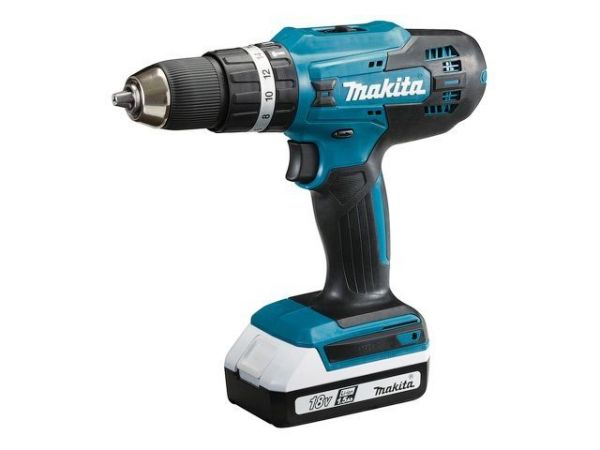 Дрель-шуруповерт MAKITA 18V G-series HP 488 DWAE в чем. (18.0 В,G-series,  2 акк., 2.0 А/ч Li-Ion, 2 скор., 42 Нм, шурупы до 10 мм. G-series)