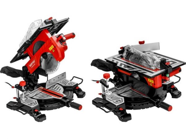 Торцовочная пила комбинированная WORTEX MS 2520-2 LMB в кор. 2000 Вт, 255 мм, глуб. 78 мм,  стол 60(2000 Вт, 255х30.0 мм, глуб. до 78 мм, шир. до 128 мм, лазер, стол 445х287 мм, пропил на столе 60 мм)