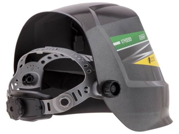 Щиток сварщика с самозатемняющимся светофильтром DGM V7000 (черный)(1/1/1/2; 104x63 мм (65,5 см2); DIN 3,5/4-8/9-13 (регул); 4 сенсора)