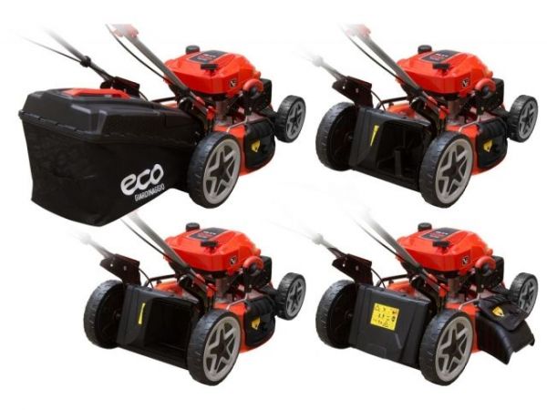 Газонокосилка бензиновая ECO LG-735 самоходная(6.0 л.с., шир. 51 см, самоходная, авт.заслонка, мульчир., стальн. корпус, травосборник 70 л)