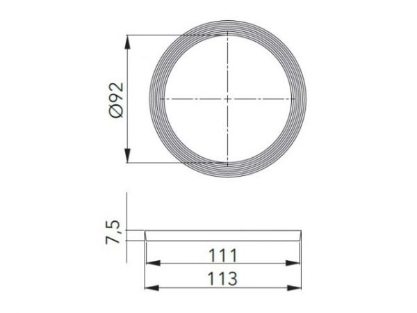 Прокладка для выпуска 3 1/2', AV Engineering