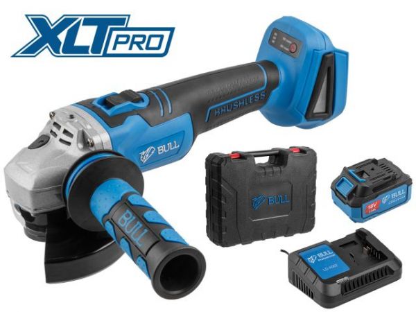 Углошлифмашина BULL CSG 1812 R в чем. XLTpro БЕСЩЕТ, 125 мм, рег. об., 8000 об/мин, 1х4 А*ч(рег. об.)
