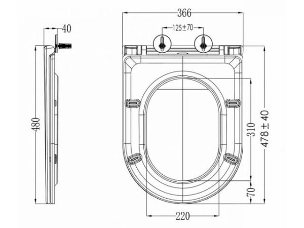 Сиденье для унитаза AV Engineering, COMFORT X3(Дюропласт)