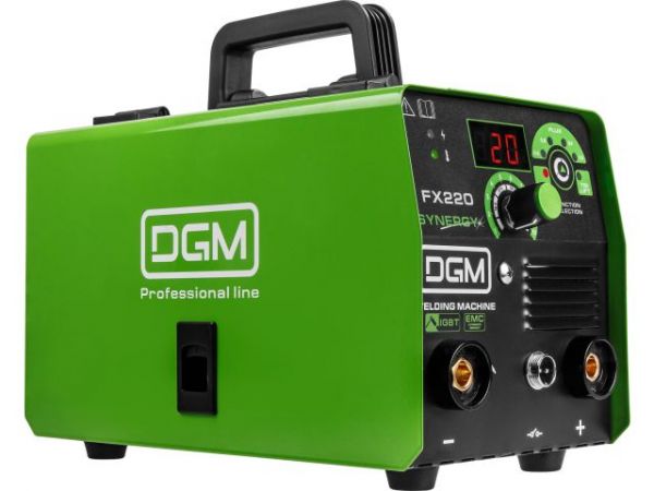 Полуавтомат сварочный DGM FX220(230В; 20-180 А; 65 В; FLUX/MMA/TIG LIFT; байонетный разъем; без газа)