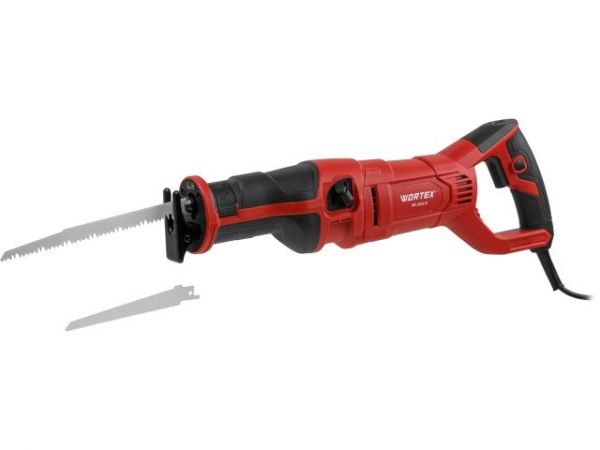 Сабельная пила WORTEX SR 2012 E в кор. + 2 пильных полотна 1200 Вт, дер. 210 мм, ход 30 мм, рег.об. (1200 Вт, дер.210 мм, алюм.20 мм, рег.об., маятник.ход, бескл.замена оснастки, шунр 4 м)