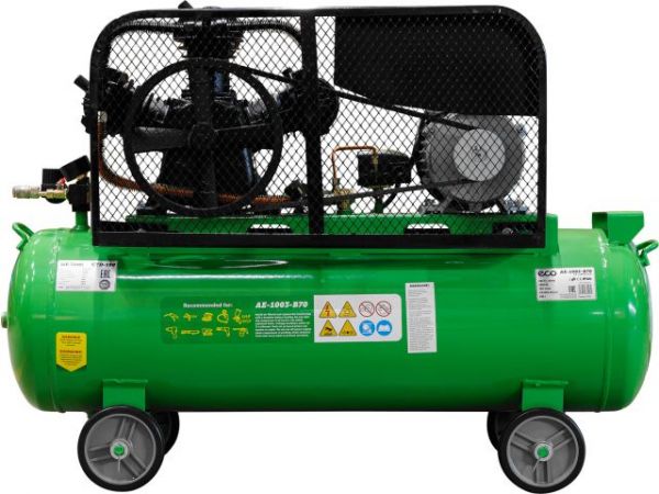 Компрессор ECO AE-1003-B70 ременной(580 л/мин, 8 атм, ременной, масляный, ресив. 100 л, 230 В, 3.00 кВт)