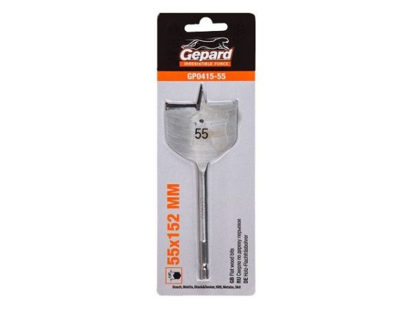 Сверло по дереву перьевое ф55мм GEPARD (GP0415-55)(Impact, перовое)