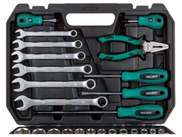 Набор слесарного инстр-та в чем. 56пр. ВОЛАТ(1/4', 1/2', 6 граней)