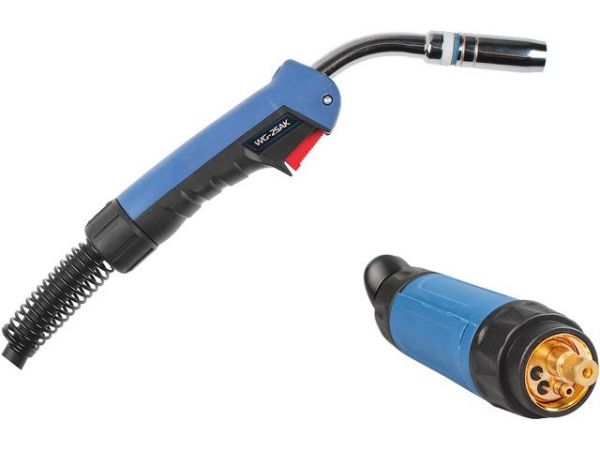 Горелка сварочная MIG MAG WG-25AK (3м, 230А) SOLARIS(CO2 - 230A; Ar(Ar+CO2) - 200A; 0.8-1.2мм; ПВ - 60%; 3 метра; М6)
