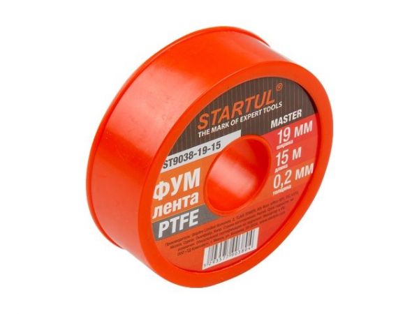 Фум-лента PTFE 19ммх15м STARTUL MASTER (ST9038-19-15)(толщина 0,2мм)