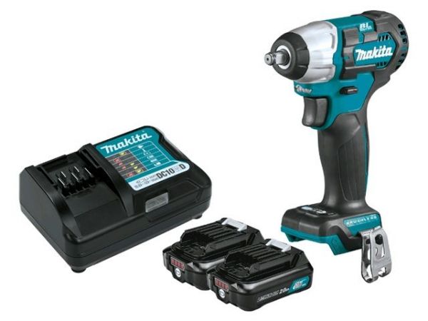 Ударный гайковерт MAKITA CXT TW 161 DWAE в чем. (12.0 В, 2 акк., 2.0 А/ч Li-Ion, посадочн. квадрат 1/2 ', 165 Нм, вес 1.1 кг)