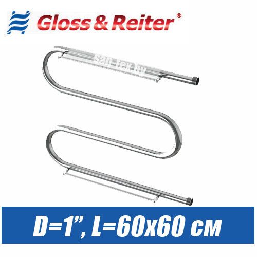 Полотенцесушитель водяной М-образный М.1. 60х60 (1")