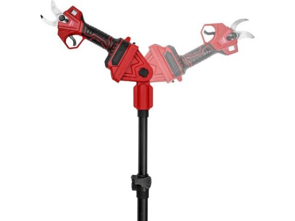 Аккум. секатор WORTEX CBS 2030 в кор. ALL1 SET, БЕСЩЕТ., 18 В, ветки до 28 мм + телескоп. штанга(3 ступени регулировки, 0,76 кг)