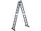 Лестница алюм. многофункц.4х5 ступ.(стрем.-283см,лестн.-580см) 15,5кг BLACK LINE STARTUL (ST9930-05)(усиленное шарнирное соединение, прорезиненные колеса и доп.стабилизаторы)