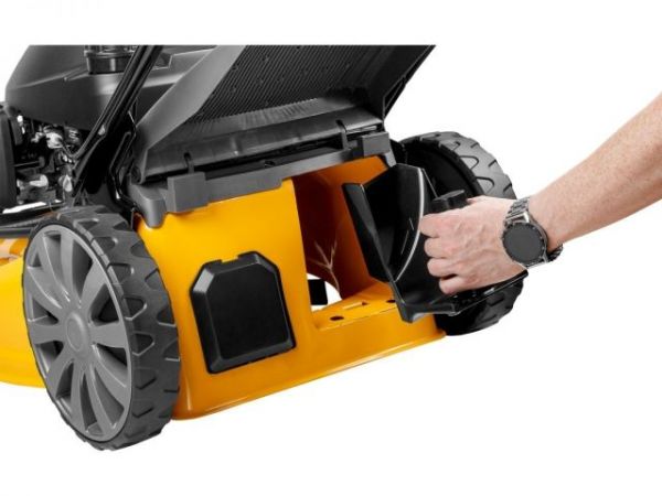 Газонокосилка бензиновая GUNTER LMB-482 SV самоходная(4.2 л.с.(HONDA), шир. 48 см, самоходная (вариатор), мульчир., стальн. корпус, травосборник 70 л)