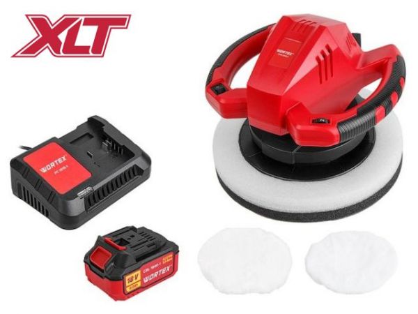 Полировальная машина WORTEX CPM 2518 E в кор. ALL1 XLT с акб и з/у SET(18 В, 250 мм, 1500-3000 об/мин)