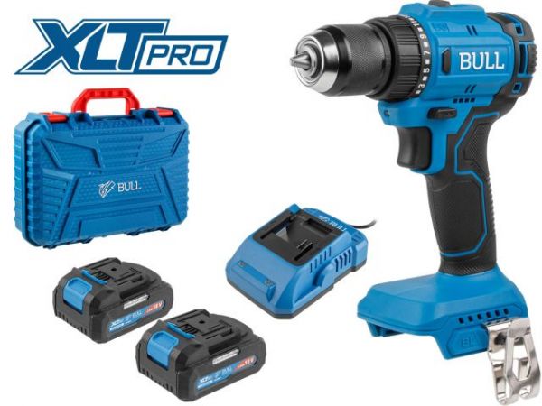 Дрель-шуруповерт BULL SR 1803 в чем. XLTpro БЕСЩЕТ., 2x2 А*ч, 18 В, 45 Н*м, БЗП 10 мм(шурупы до 10 мм)