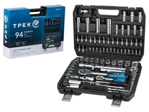 Набор головок и бит 94пр. ТРЕК(1/4', 1/2', 6 граней)