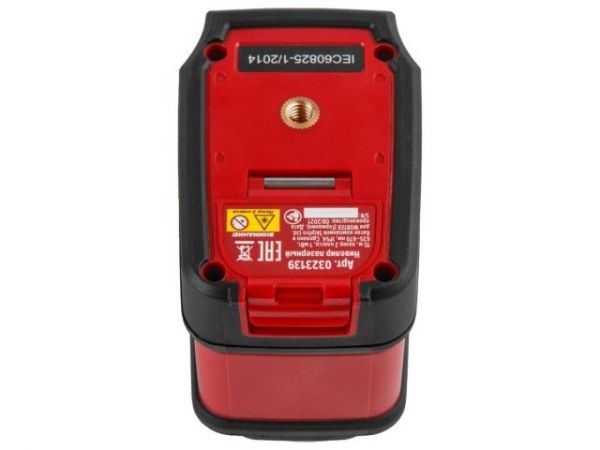 Нивелир лазерный WORTEX LL 0210-1 со штативом в кор. 2х130°, до 15 м, +/- 0.3 мм/м, красный(резьба 1/4', штатив 1 м в комплекте)