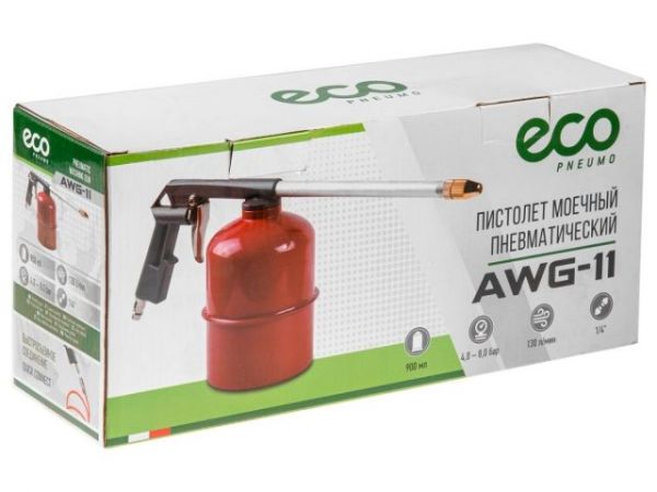 Пистолет моечный пневматический ECO AWG-11(130 л/мин; бак:900 мл; 4-8 бар)