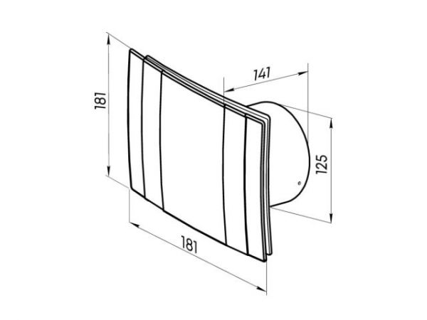 Вентилятор вытяжной накладной Ametist 125 ZERNBERG