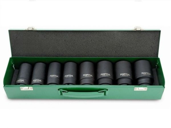 Набор головок ударн. 3/4' 26-38мм 6гр. 8шт глуб. TOPTUL